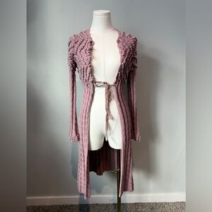 Moda International Mauve Cardigan Y2K Fairy Fairytale Cottagecore Coquette